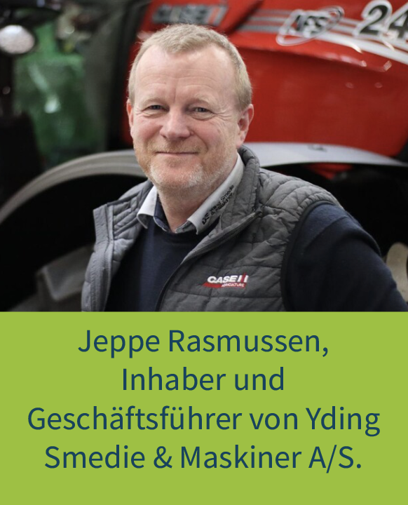 Jeppe Rasmussen, 
Inhaber und 
Geschäftsführer von Yding Smedie & Maskiner A/S.